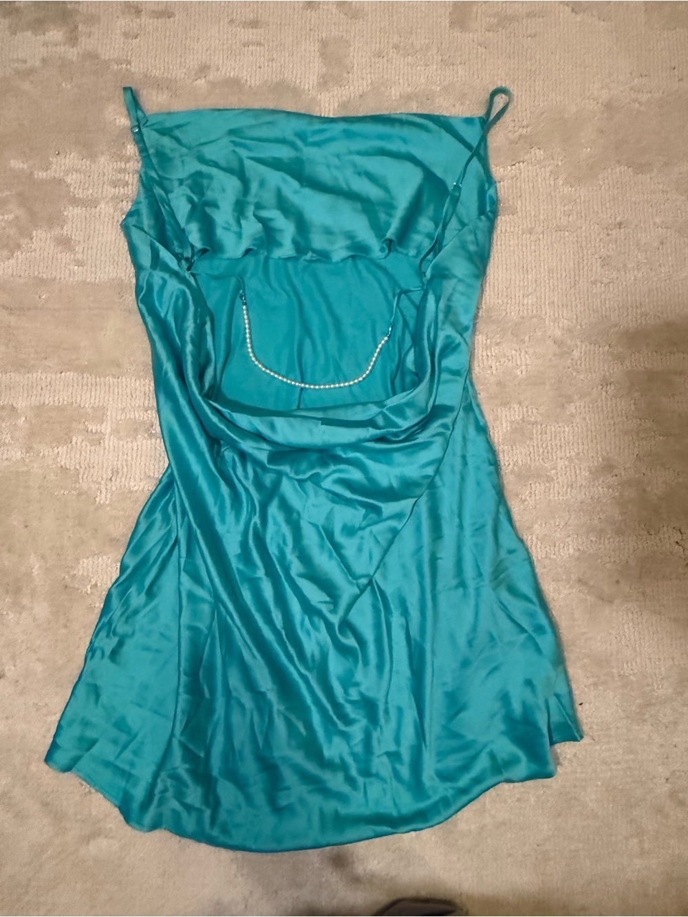 Victorias Secret Aqua Slip with pearl detail - XL - Picture 3 of 4